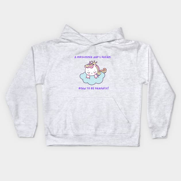 Midsummer Nap Unicorn Girl Kids Hoodie by Regency Romp